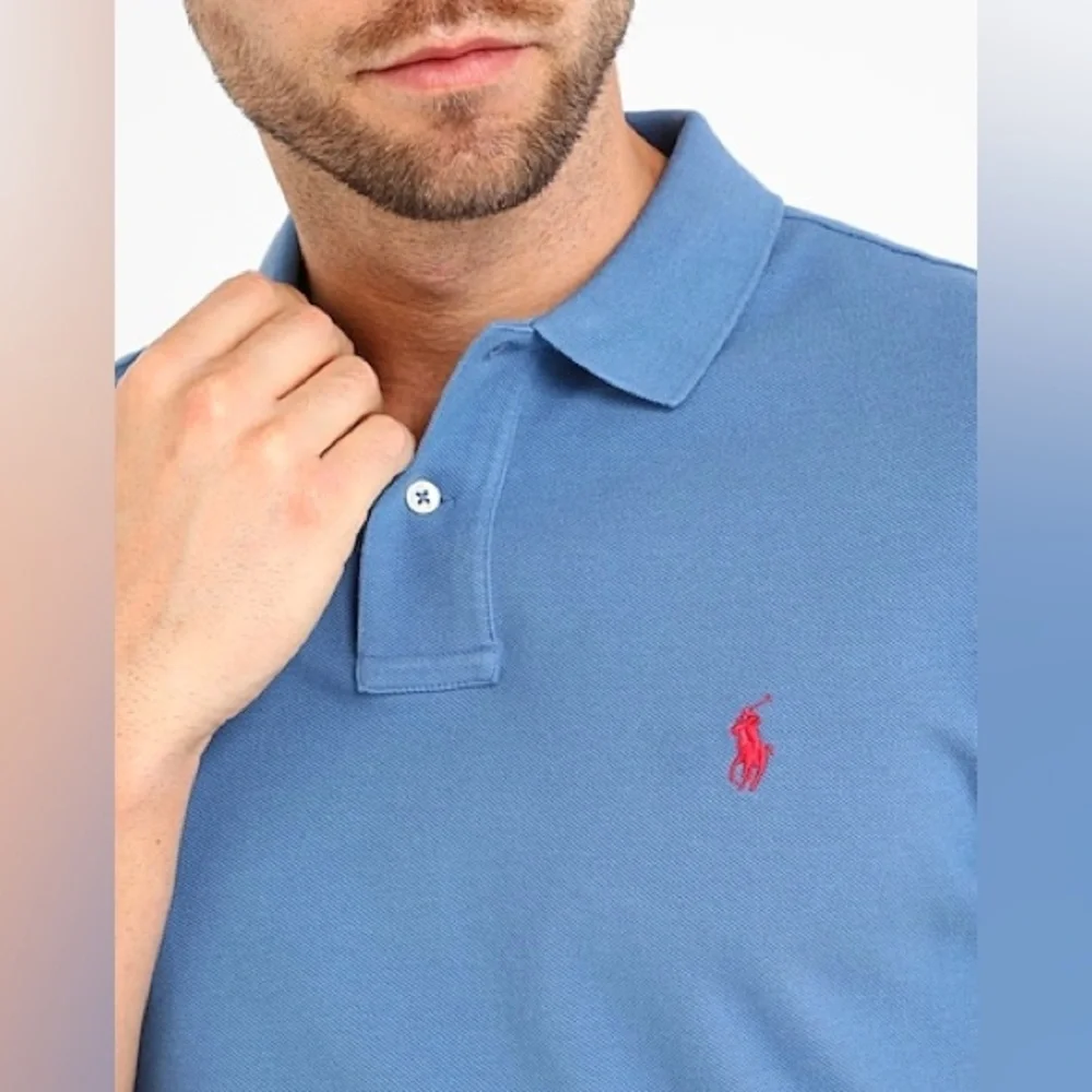 NWT Polo Ralph Lauren Custom Slim Fit Pastel Blue 100% Cotton Size XL Retail 110